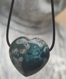 Colgante Corazón De ágata Musgosa