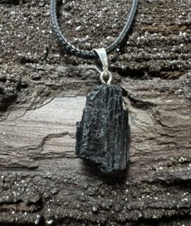 Colgante Turmalina Negra Plata