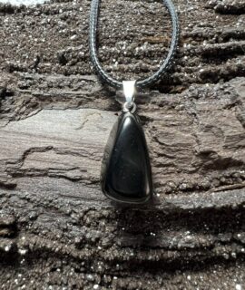 Colgante Rodado Azabache Plata