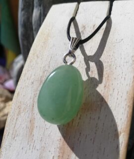 COLGANTE RODADO DE CUARZO VERDE