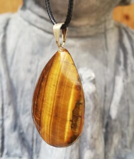 Colgante Lágrima De Ojo De Tigre