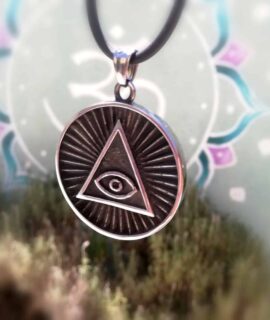 Colgante Ojo De La Providencia De Acero