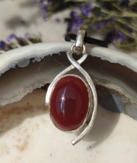 Colgante De Cornalina, Plata 925g