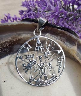 Colgante De Plata Con Tetragramaton, Plata 925g