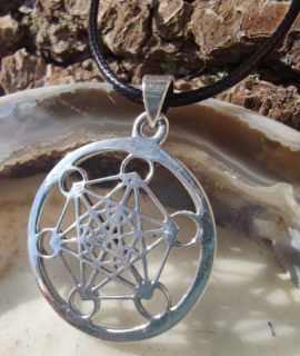 Colgante Cubo De Metatron, Plata 925g