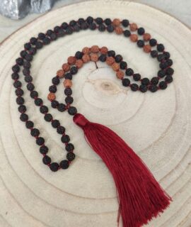 Japa Mala Tibetano, Semillas De Rudraksha Bicolor
