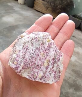 Rubelita Natural, Cuarzo Con Turmalina Rosa