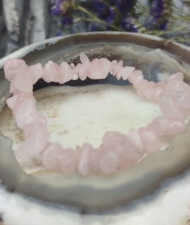 Pulsera De Cuarzo Rosa
